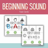 Beginning Sound Task Cards | CVC Words | Phonics | Phonemi