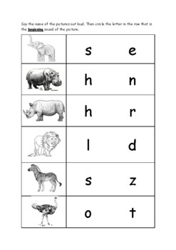 Worksheet for Beginning Sounds – Alphabet Flip Books – Fun Early Learning