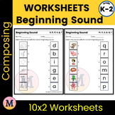 Beginning Sound Worksheets 1 - Composing Initial Sound