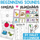 Beginning Sounds Printables and Centers
