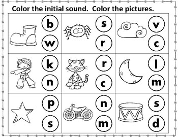 Worksheet for Beginning Sounds – Alphabet Flip Books – Fun Early Learning