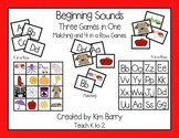 Beginning Sounds 4 in a Row & Matching Games