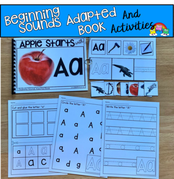 Preview of Beginning Sounds Adapted Books And Activities Bundle