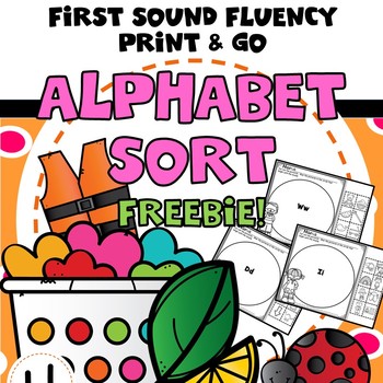 Preview of Beginning Sounds Alphabet Letter Sort Cut Glue Paste