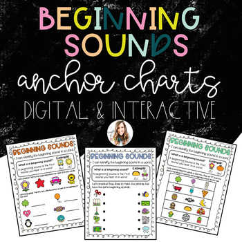 Preview of Beginning Sounds Anchor Charts {Digital & Interactive]