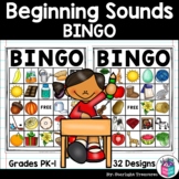 Beginning Sounds Bingo Cards for Early Readers - Alphabet 