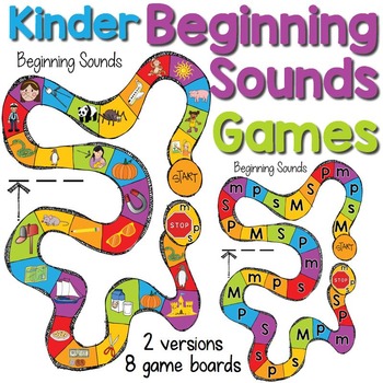 FREE Printable Initial Beginning Sounds Practice with Letter Board Games