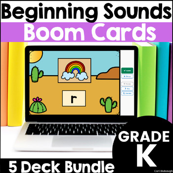 Preview of Beginning Sounds Boom Card Bundle