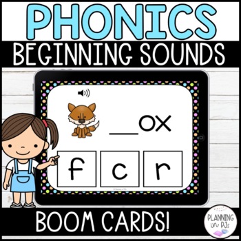 Preview of Beginning Sounds Boom Cards™ | Find Initial Sound Digital Task Cards