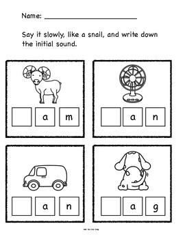 Beginning Sounds CVC No Prep Printable Phonics Worksheets by Mrs Glasgo