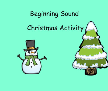 Preview of Beginning Sounds Christmas Game