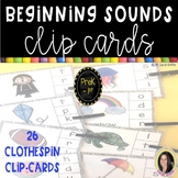 Beginning Sounds Clip Cards - Clothespin Activity