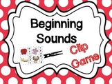 Beginning Sounds Clip Game Center Word Work