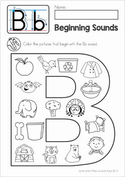 Beginning Sounds Color It! by Lavinia Pop | Teachers Pay Teachers