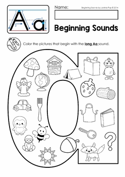 Beginning Sounds - Color It! (lowercase version) by Lavinia Pop | TpT