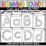 Beginning Sounds Color and Trace NO PREP