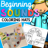 Beginning Sounds Coloring Hats