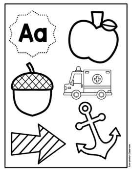 beginning sounds coloring pages by everybodys classroom tpt