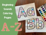 Beginning Sounds Coloring Pages A-Z