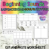 Beginning Sounds Complete Set NO -PREP Cut and Paste Worksheets