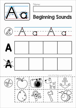 Beginning Sounds Cut and Paste Activity by Lavinia Pop | TpT