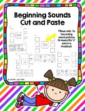 Beginning Sounds Cut and Paste Letters A to Z Phonics
