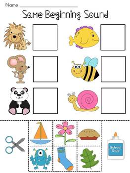 beginning sounds by miss giraffe teachers pay teachers