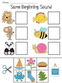 Beginning Sounds Cut and Paste Worksheets (Fun Beginning S