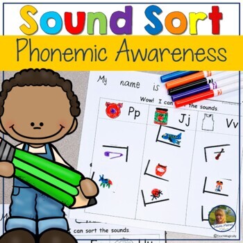 Preview of Beginning Sounds Cut and Paste Worksheets Phonemic Awareness Alphabet No Prep