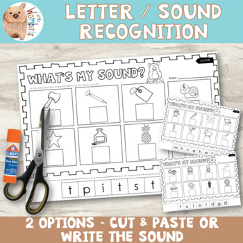 Preview of Beginning Sounds Differentiated Cut and Paste Worksheets