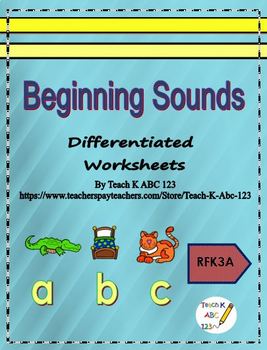 Preview of Beginning Sounds: Differentiated Worksheets