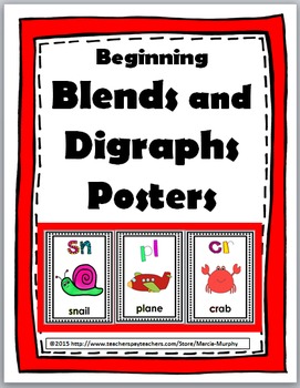 Preview of Blends and Digraphs Charts Phonics Charts