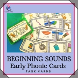 Beginning Sounds Early Phonic Sounds Peg It Task Cards  - 