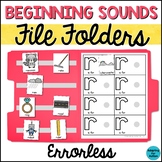 Beginning Sounds File Folder Activities for Special Education - Errorless Match