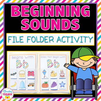 Preview of Beginning Sounds File Folder Activity-Letters A-Z