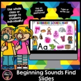 Beginning Sounds Find Slides - Distance Learning