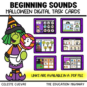 Preview of Beginning Sounds Halloween Edition: BUNDLE -.pdf links