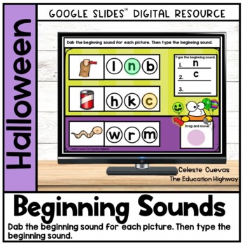 Preview of Beginning Sounds Halloween Edition: Free Review