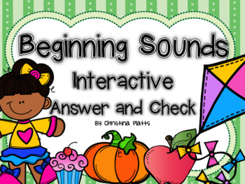 Preview of Beginning Sounds Interactive Answer and Check