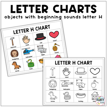 Beginning Sounds Letter H Worksheet by Fluffy Tots | TPT