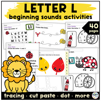 Beginning Sounds Letter L Worksheet by Fluffy Tots | TpT