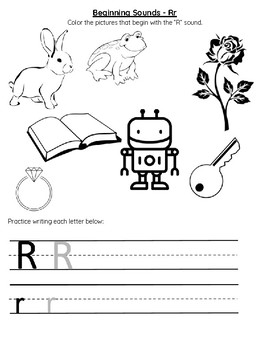 beginning sounds letter r by math is all you need tpt