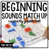Beginning Sounds Match Up Print and Seesaw Links for Kindergarten
