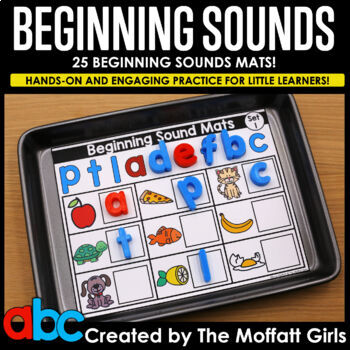 Preview of Beginning Sounds Mats (Printable and Google Slide Ready!)