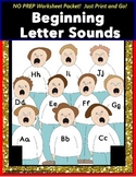 Beginning Letter Sounds Worksheets with Data for Special E