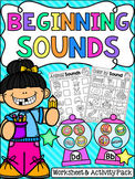 Beginning Sounds Pack - Worksheets and Gumball Game