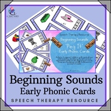 Beginning Sounds   “Peg It” Early Phonic Cards - Speech La
