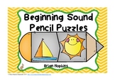 Beginning Sounds Pencil Puzzles (Phonemic Awareness)