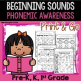 Beginning Sounds Phonemic Awareness No-Prep