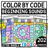 Beginning Sounds Phonics Alphabet Initial Sounds Color by 